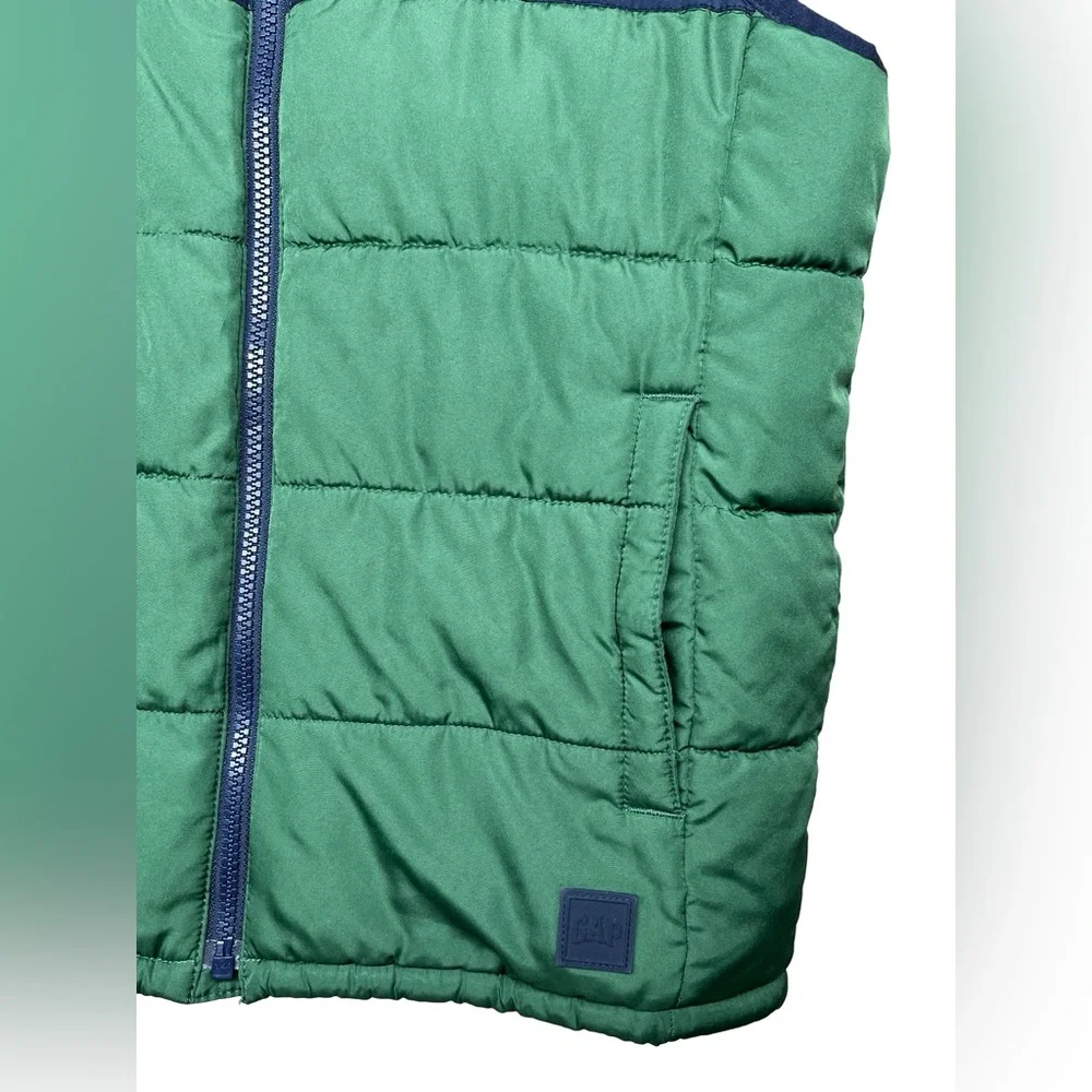 Gap Green Blue Kids Color Black Puffer Vest